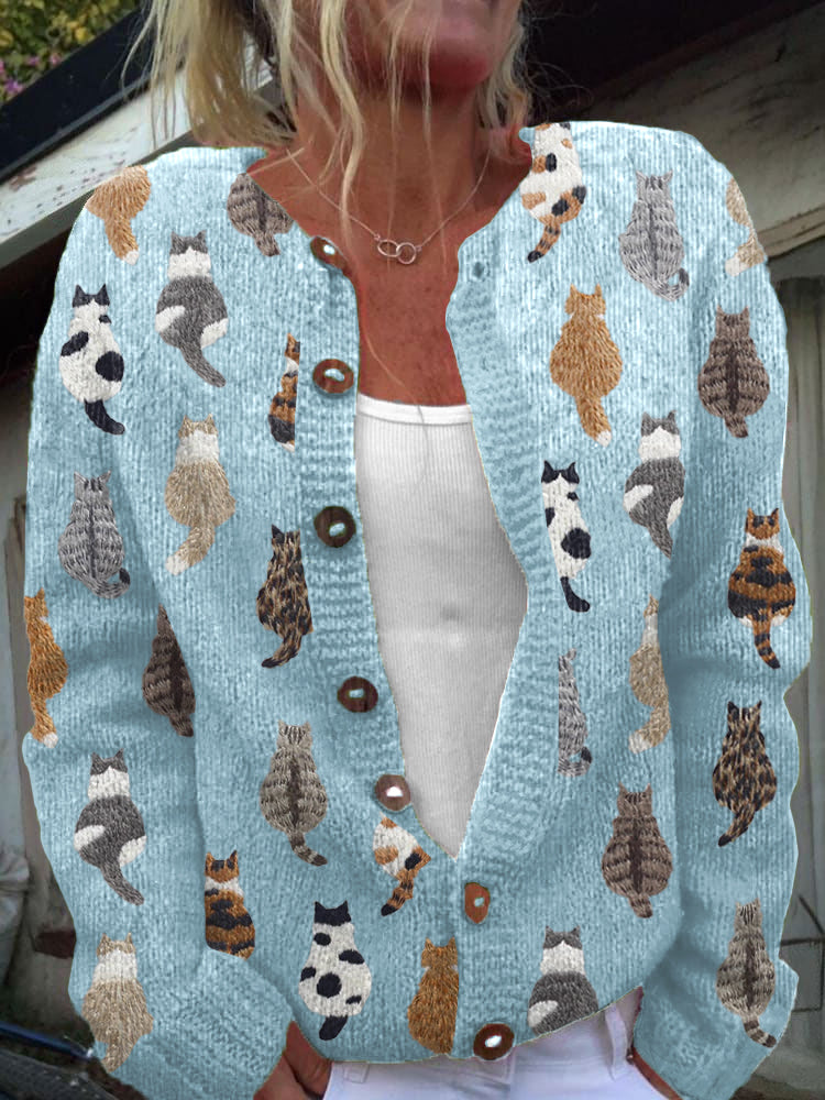 Hemswick® | The Feline Motif Knit Cardigan