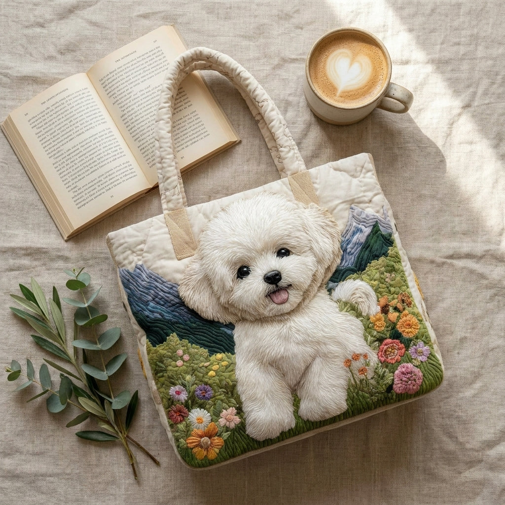 Bonnie | Quilted Dog-Print Shoulder Bag