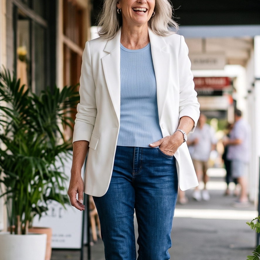 Edith | Single-Button Notched Lapel Blazer