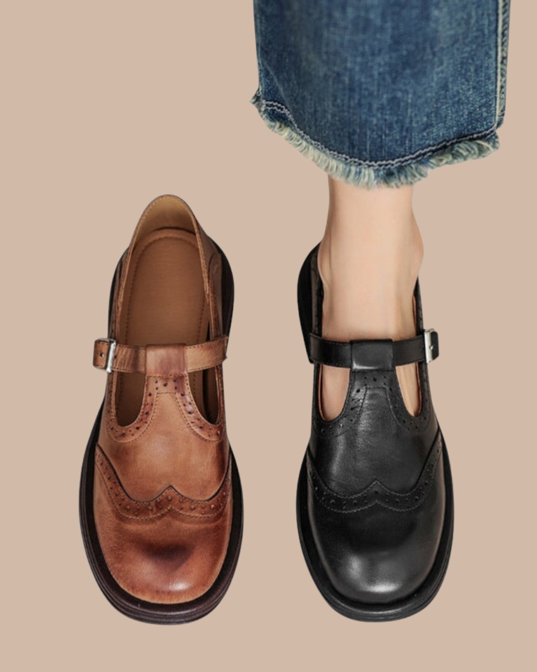 Alexandra | Elegant Leather Mary Jane Shoes