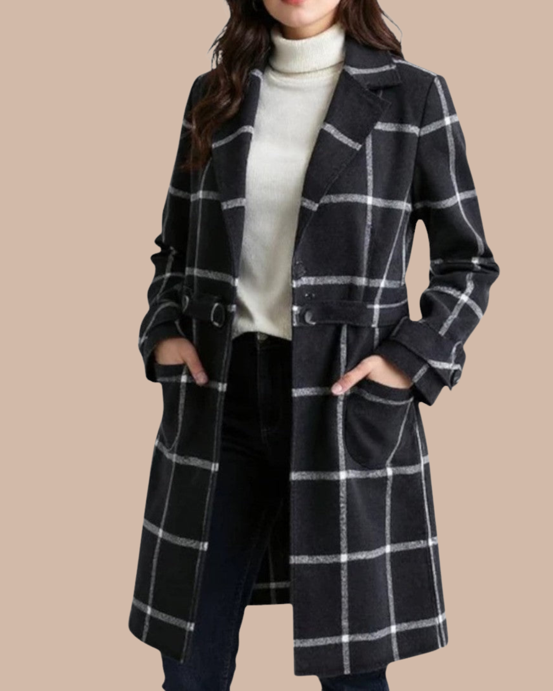 Adriana™ | Classic Check Autumn Coat