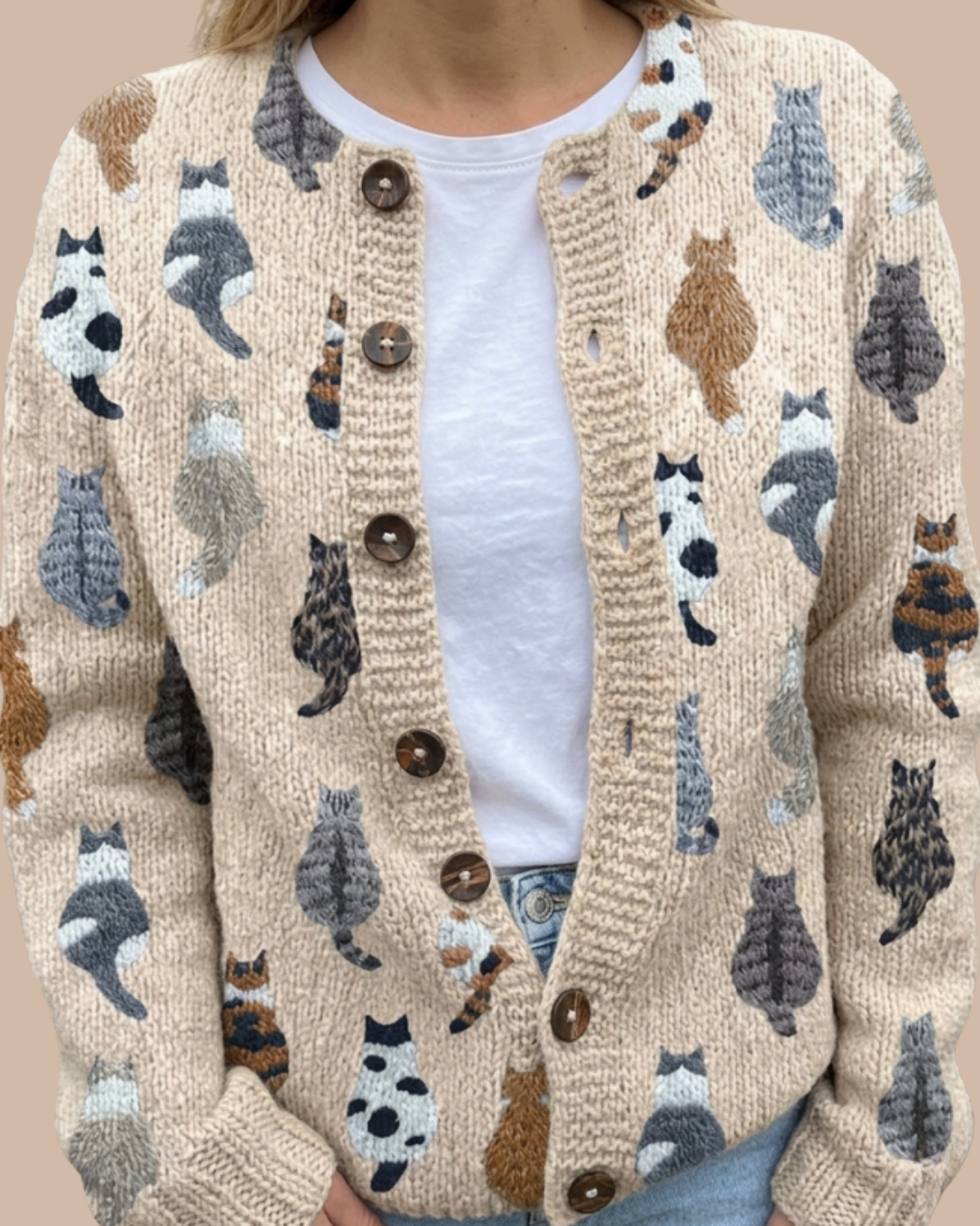 Hemswick® | The Feline Motif Knit Cardigan
