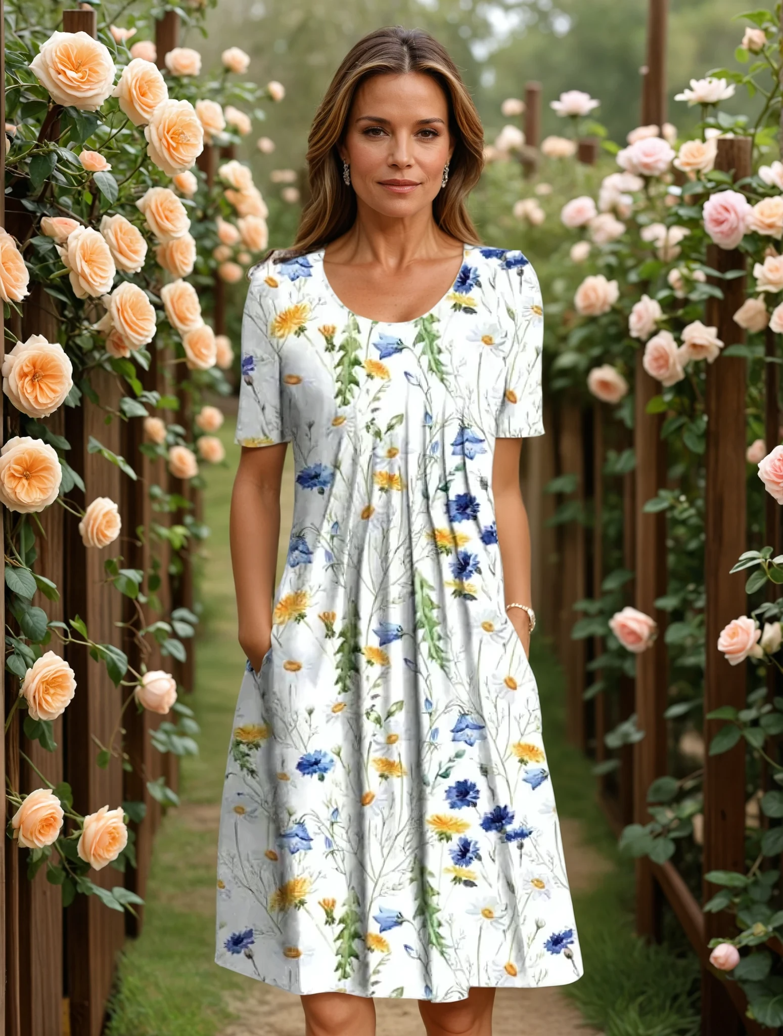 Georgina| Elegant dress with tummy coverage