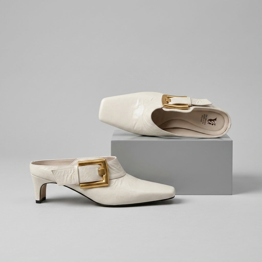 Vera Buckle Accent Mule