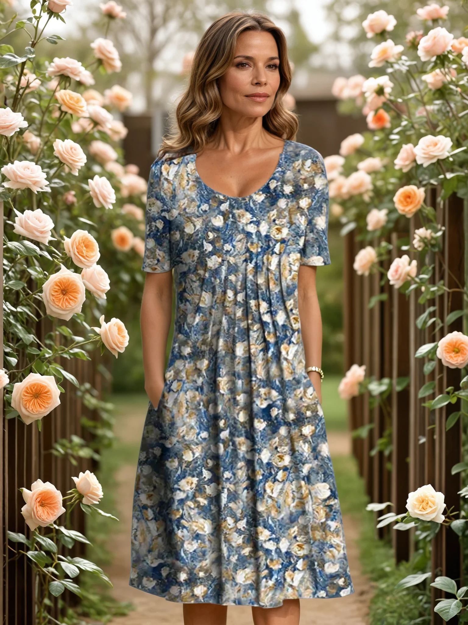 Georgina| Elegant dress with tummy coverage