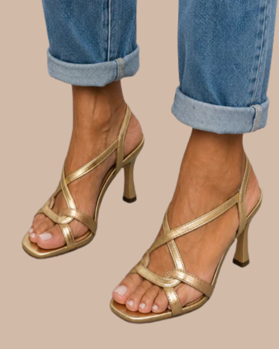 Nancy | Golden Summer Charm Heels
