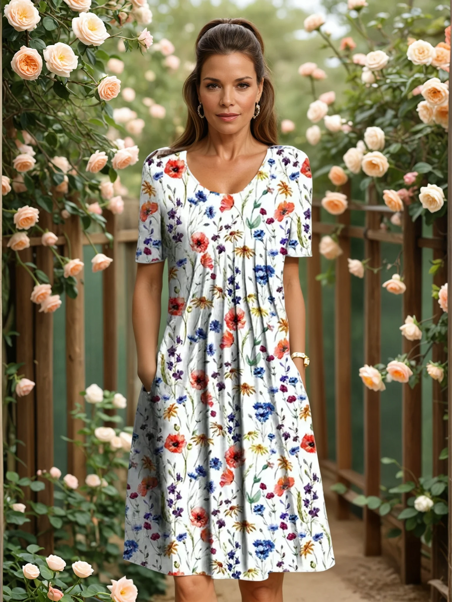 Georgina| Elegant dress with tummy coverage