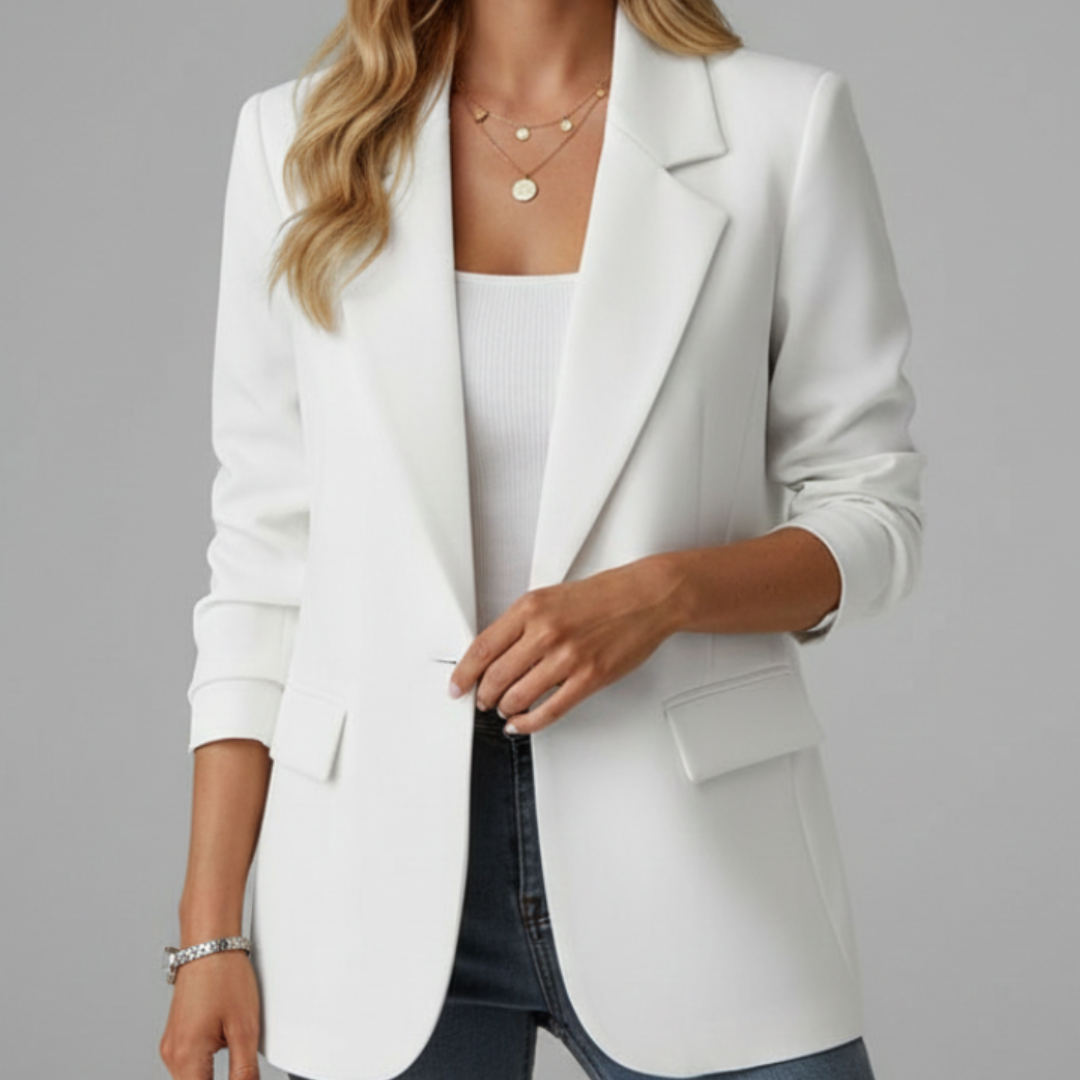 Edith | Single-Button Notched Lapel Blazer