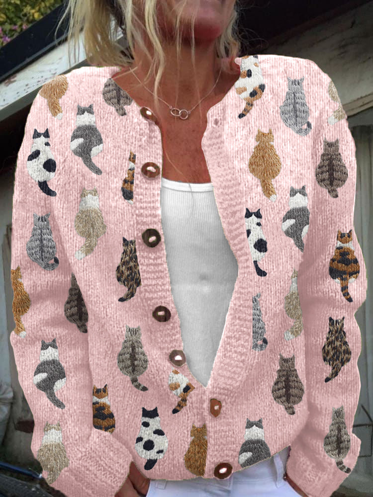 Hemswick® | The Feline Motif Knit Cardigan