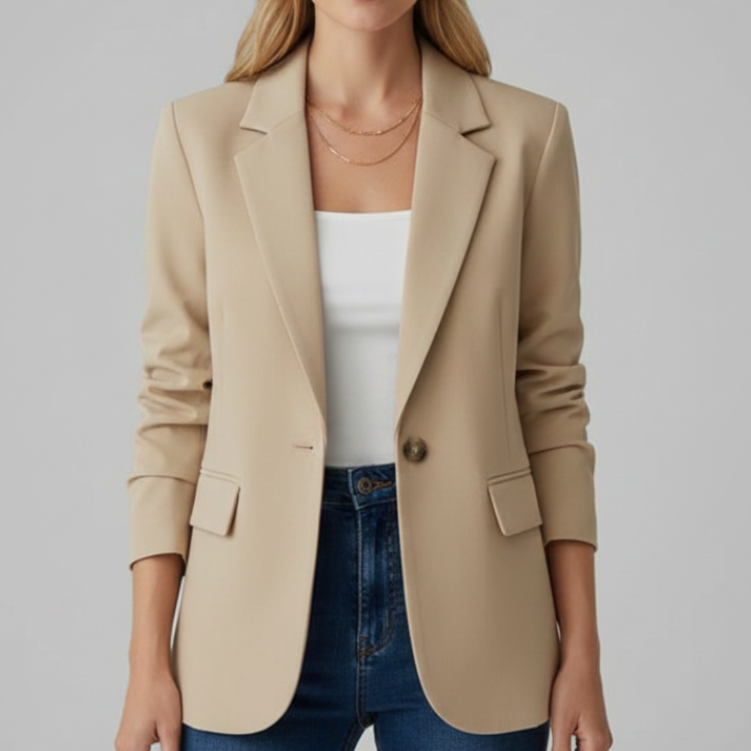 Edith | Single-Button Notched Lapel Blazer
