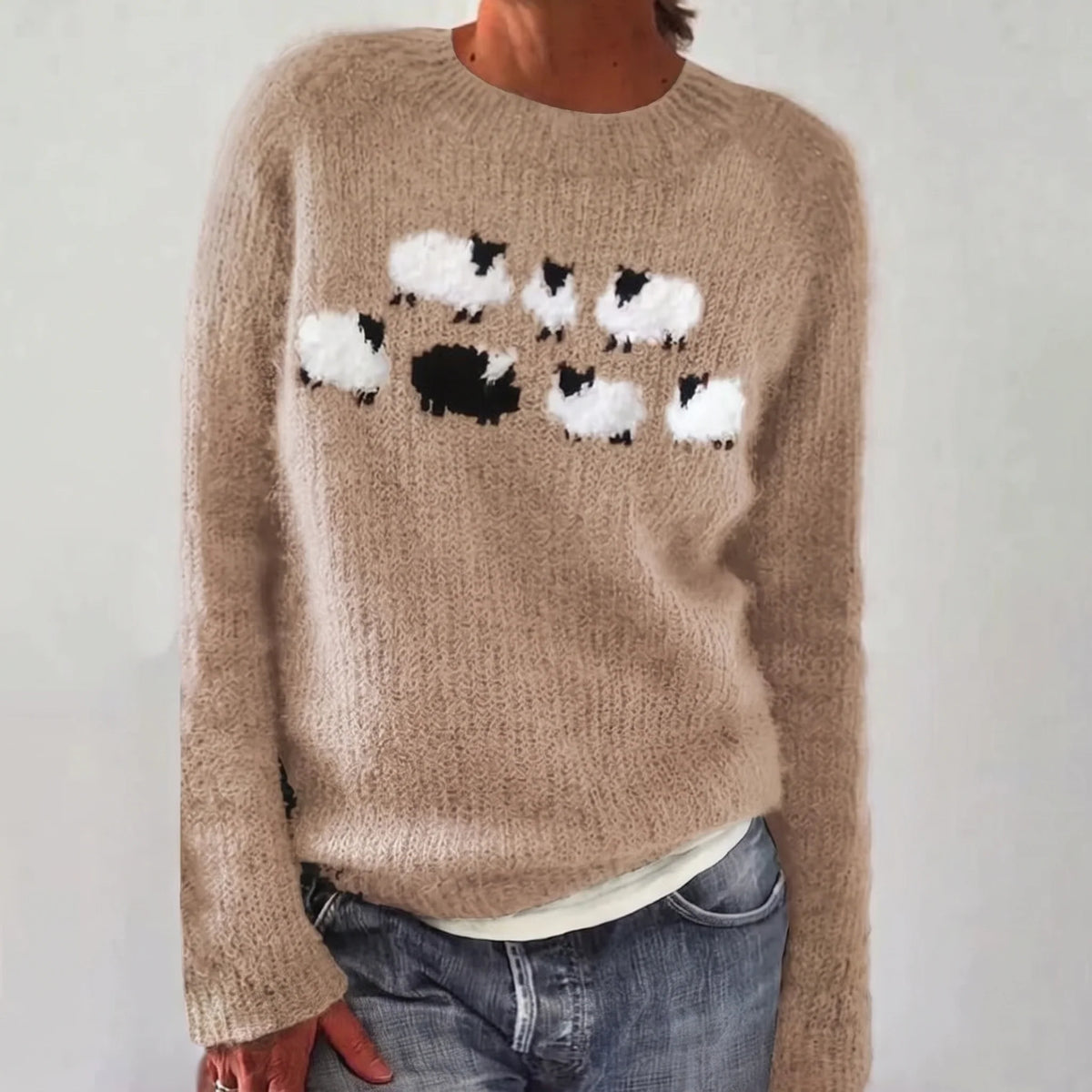 Bianka | Cute Sheep Motif Jumper