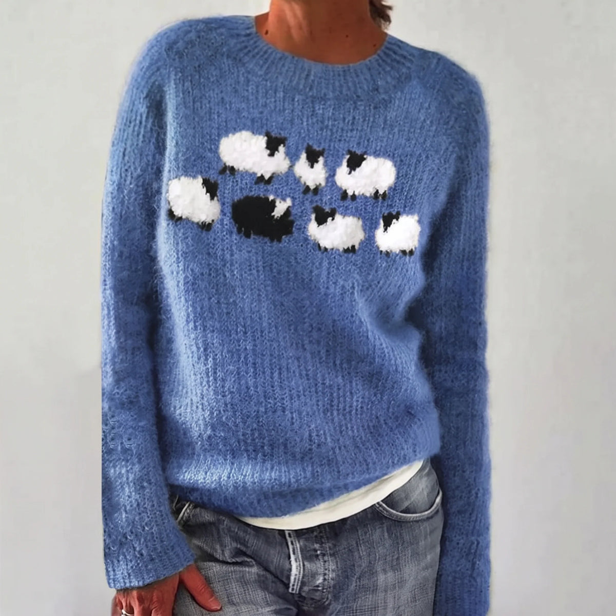 Bianka | Cute Sheep Motif Jumper