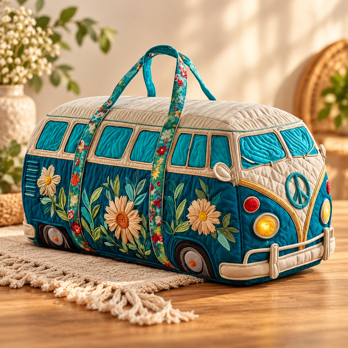 Tealvana | Quilted Travel Duffle Bag