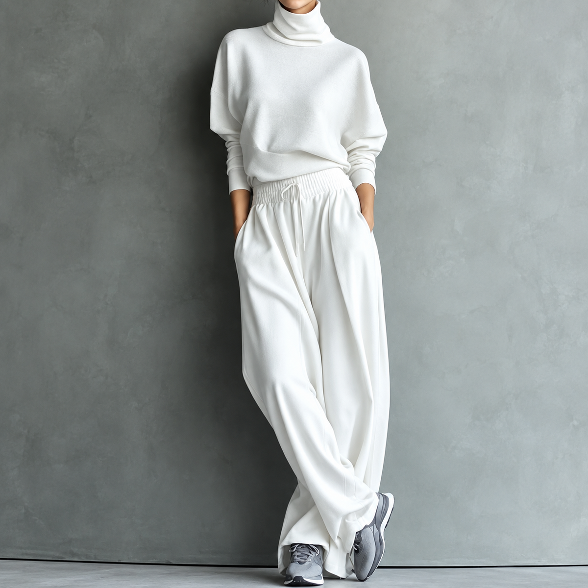 Harriet | Turtleneck Wide-Leg Two-Piece Set