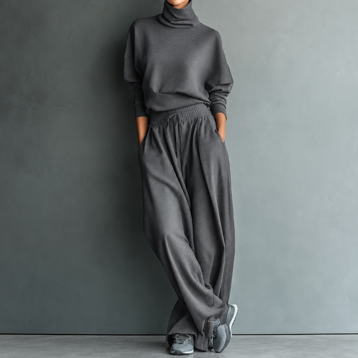 Harriet | Turtleneck Wide-Leg Two-Piece Set