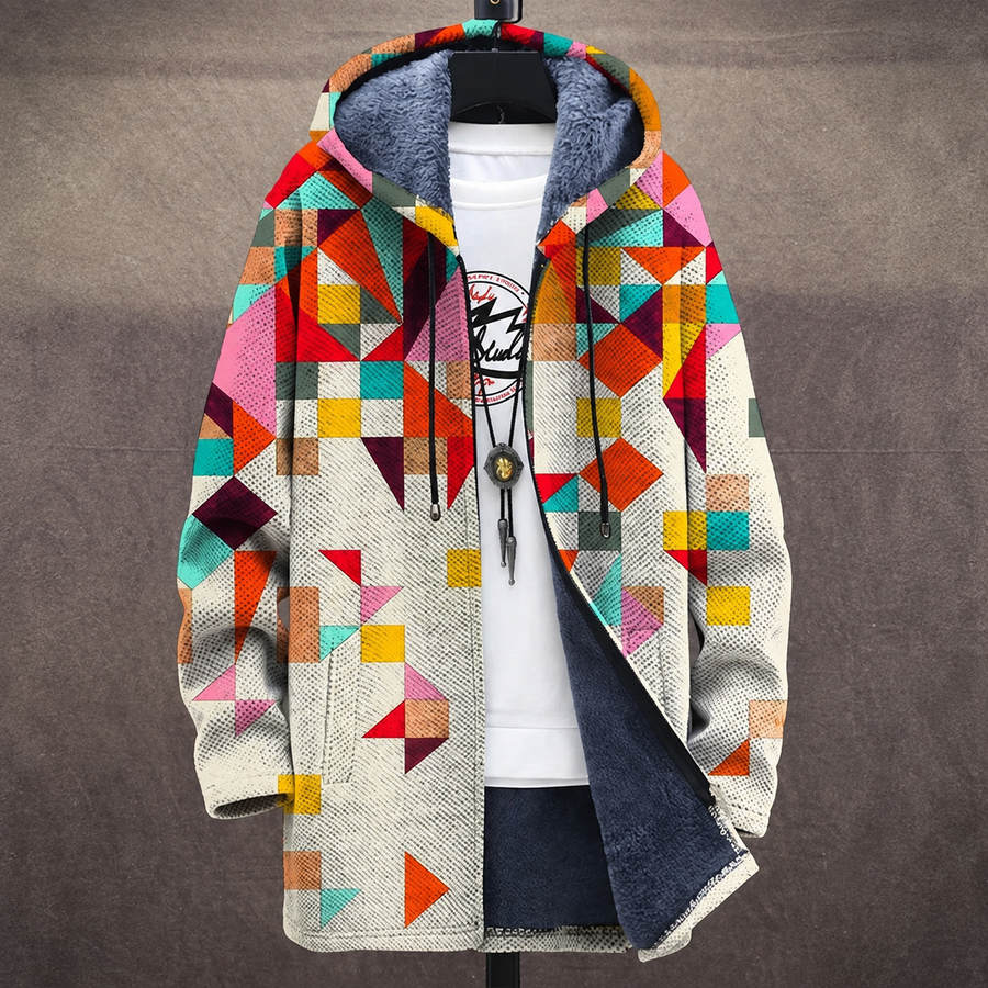 Adriana™ | Art-Inspired Hooded Cardigan