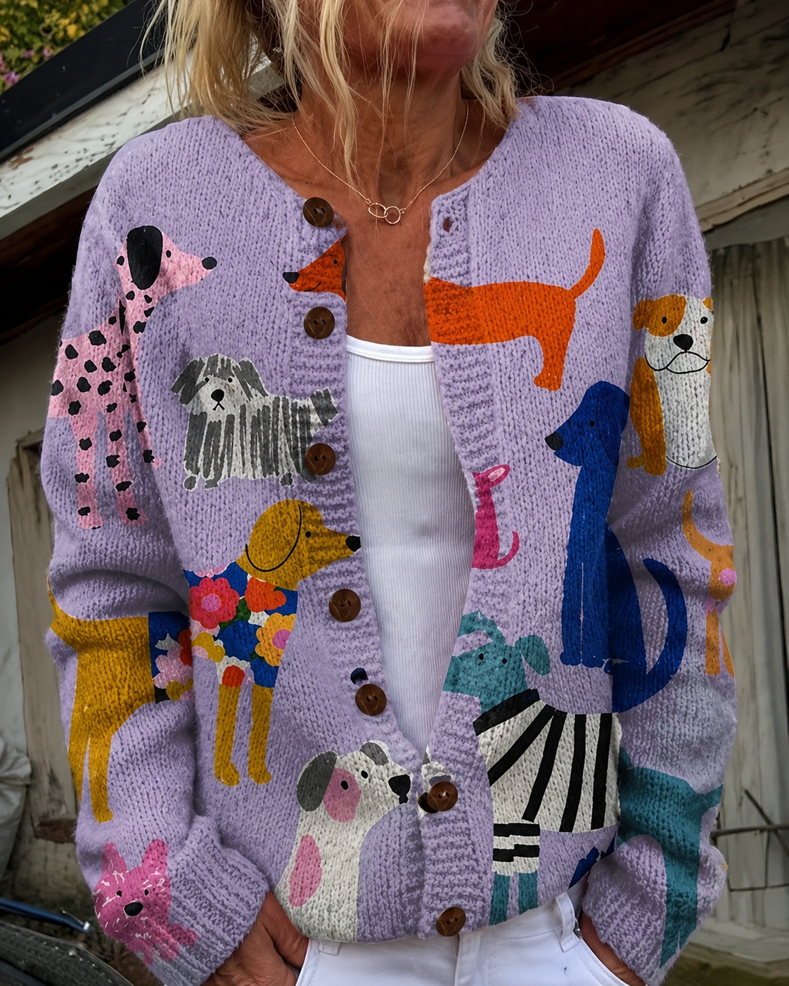 Hemswick® | The Whimsical Motif Knit Cardigan