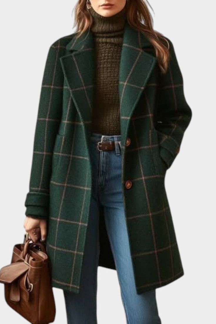 Adriana™ | Classic Check Autumn Coat