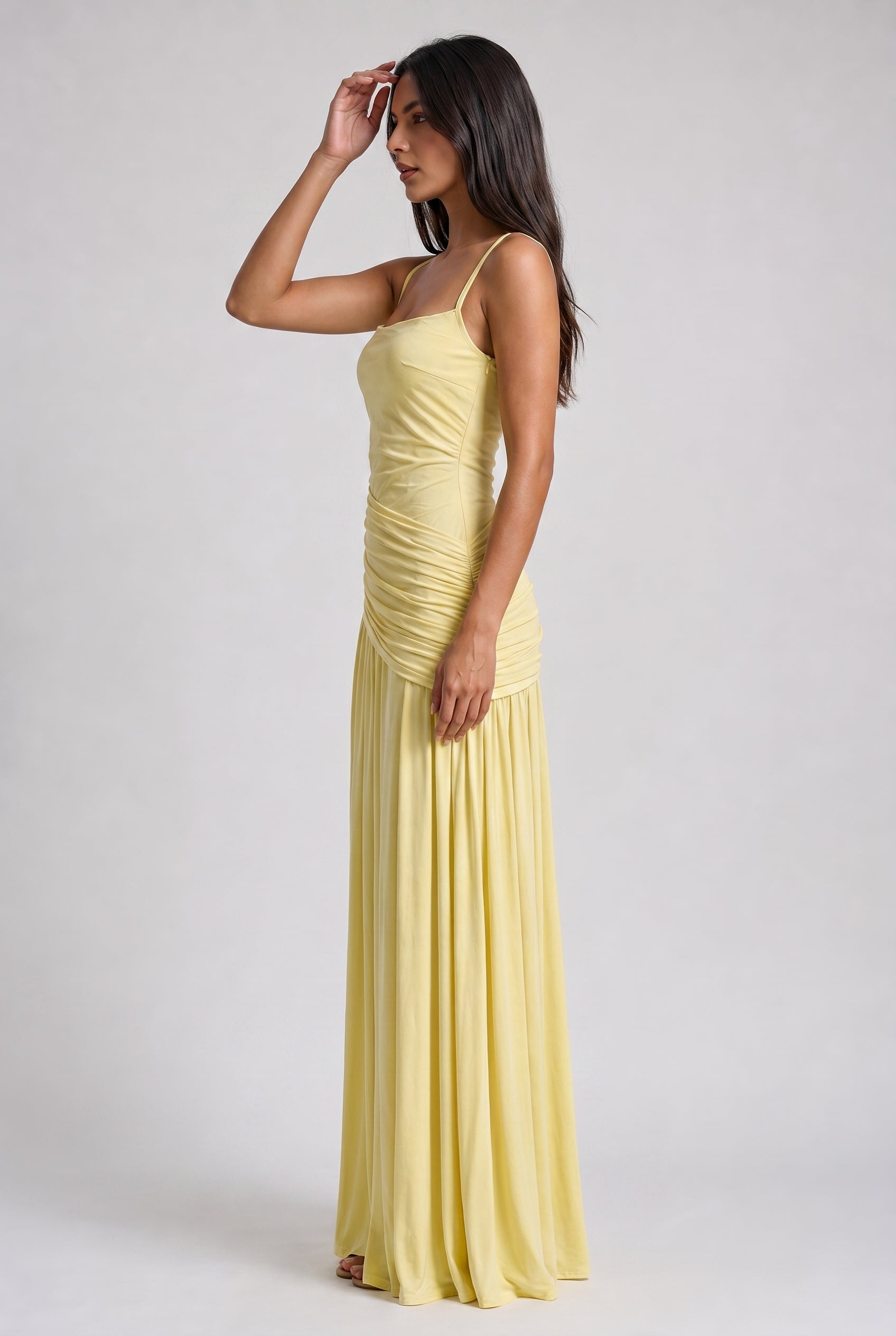 Mary - Elegant Draped Maxi Dress