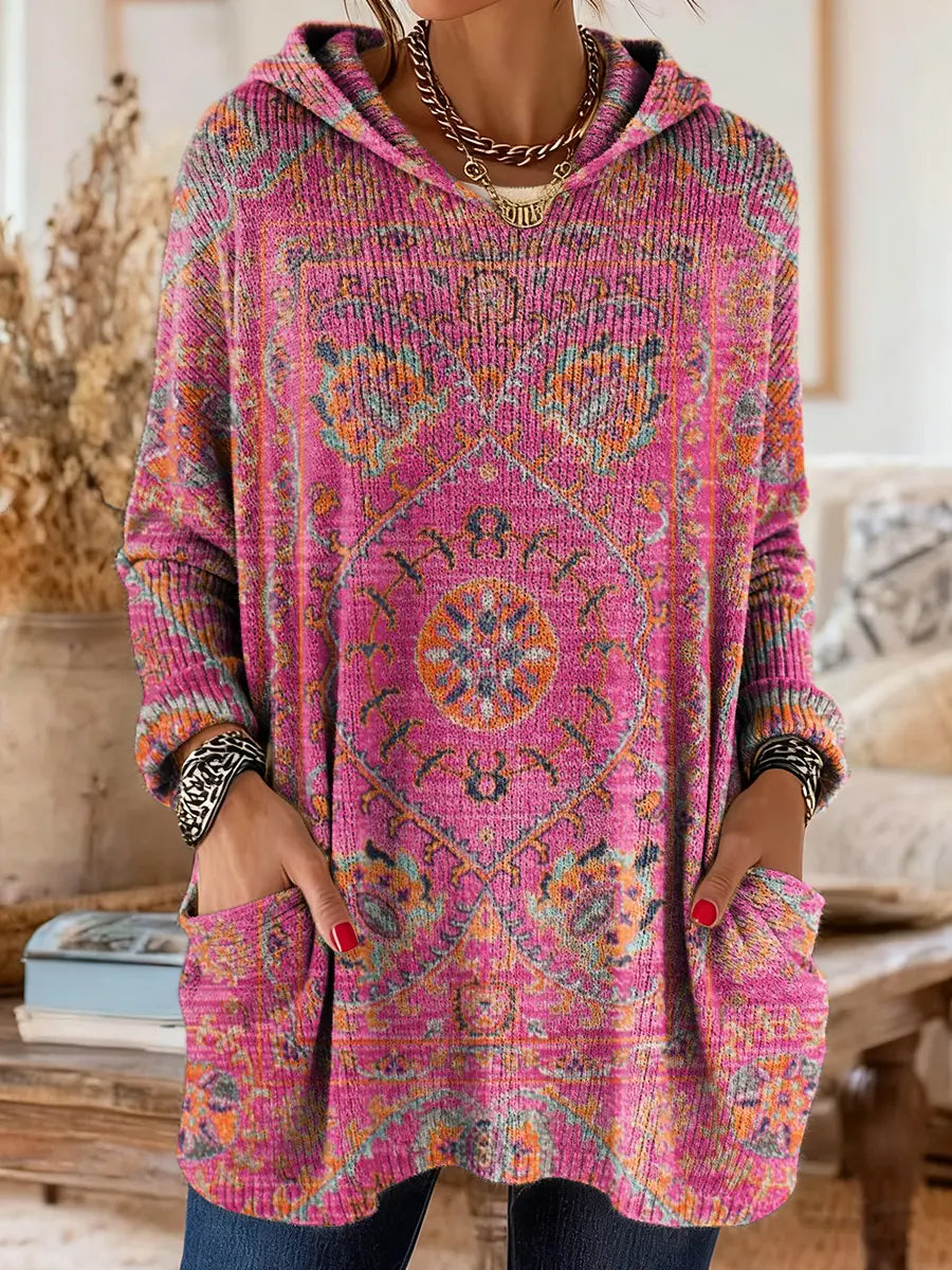 Aimee - Cozy Hooded Knit Sweater