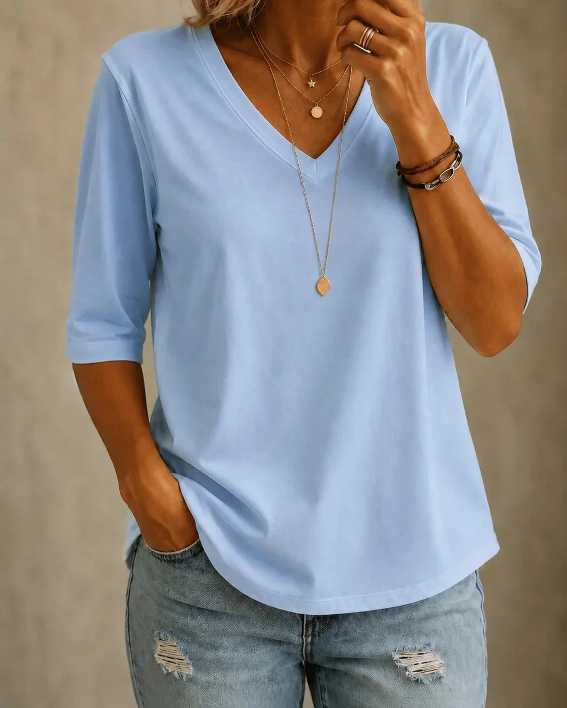 Mary-Ann Comfort V-Neck Tee