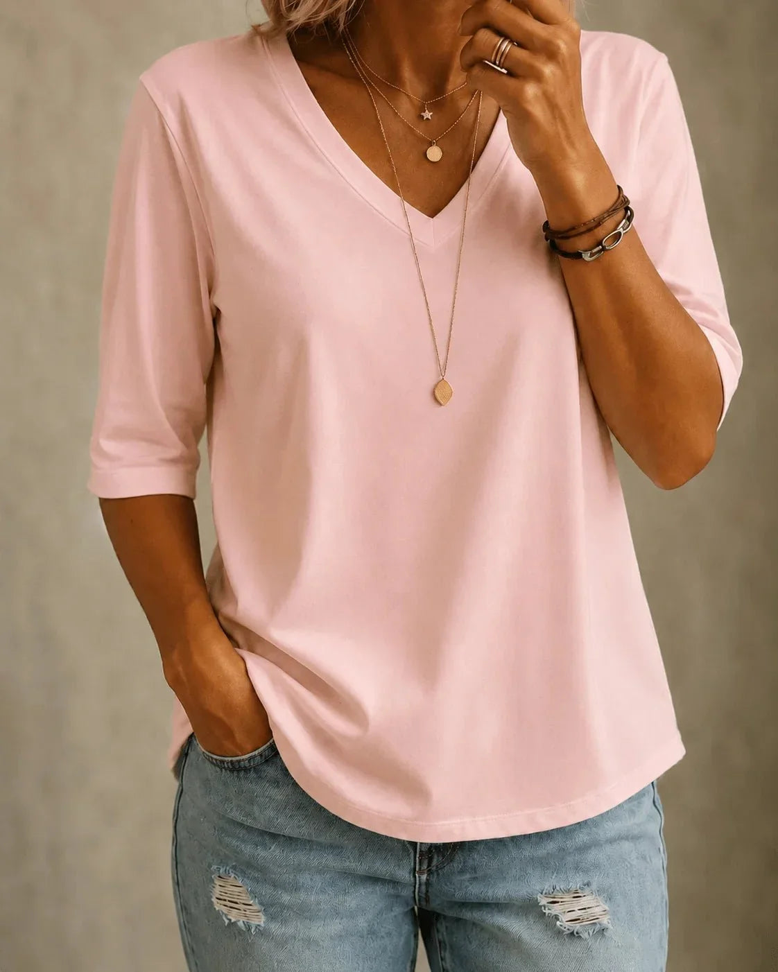 Mary-Ann Comfort V-Neck Tee