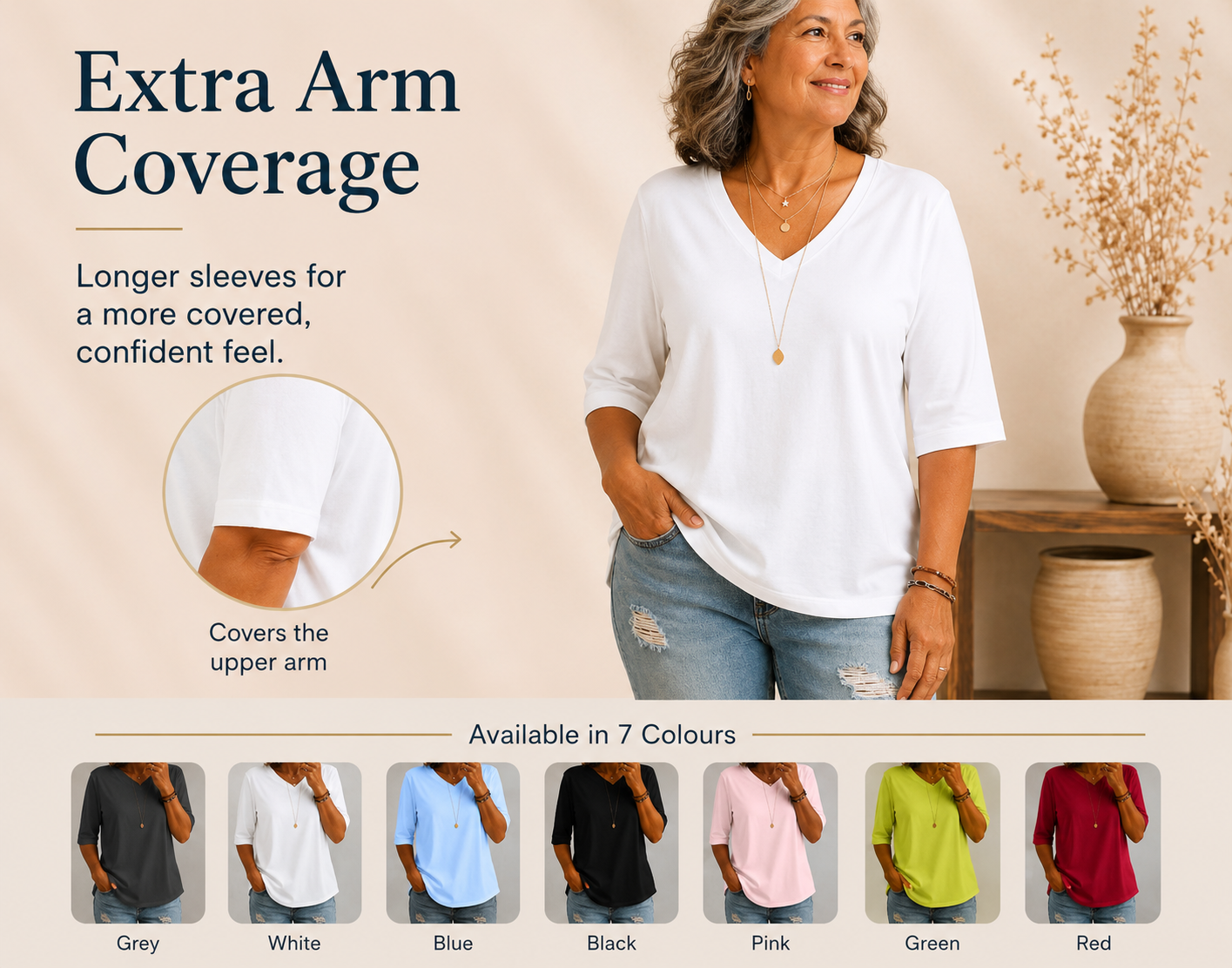 Mary-Ann Comfort V-Neck Tee