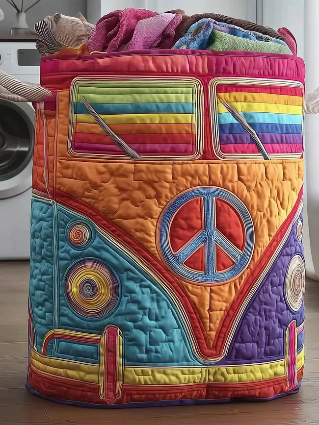 Hippie Van | Quilted Laundry Basket