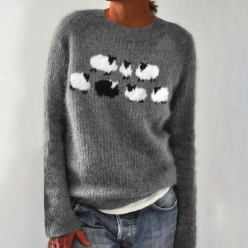 Bianka | Cute Sheep Motif Jumper
