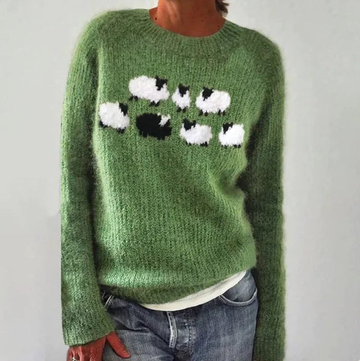 Bianka | Cute Sheep Motif Jumper
