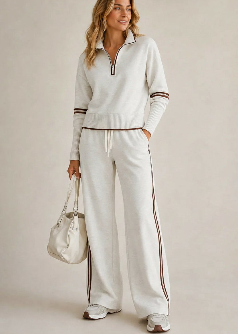 Kate™ | Half-Zip Jumper & Wide-Leg Trouser Set