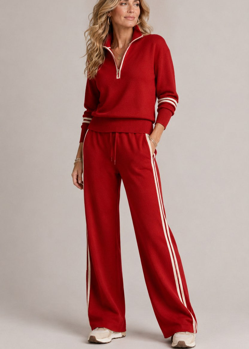 Kate™ | Half-Zip Jumper & Wide-Leg Trouser Set