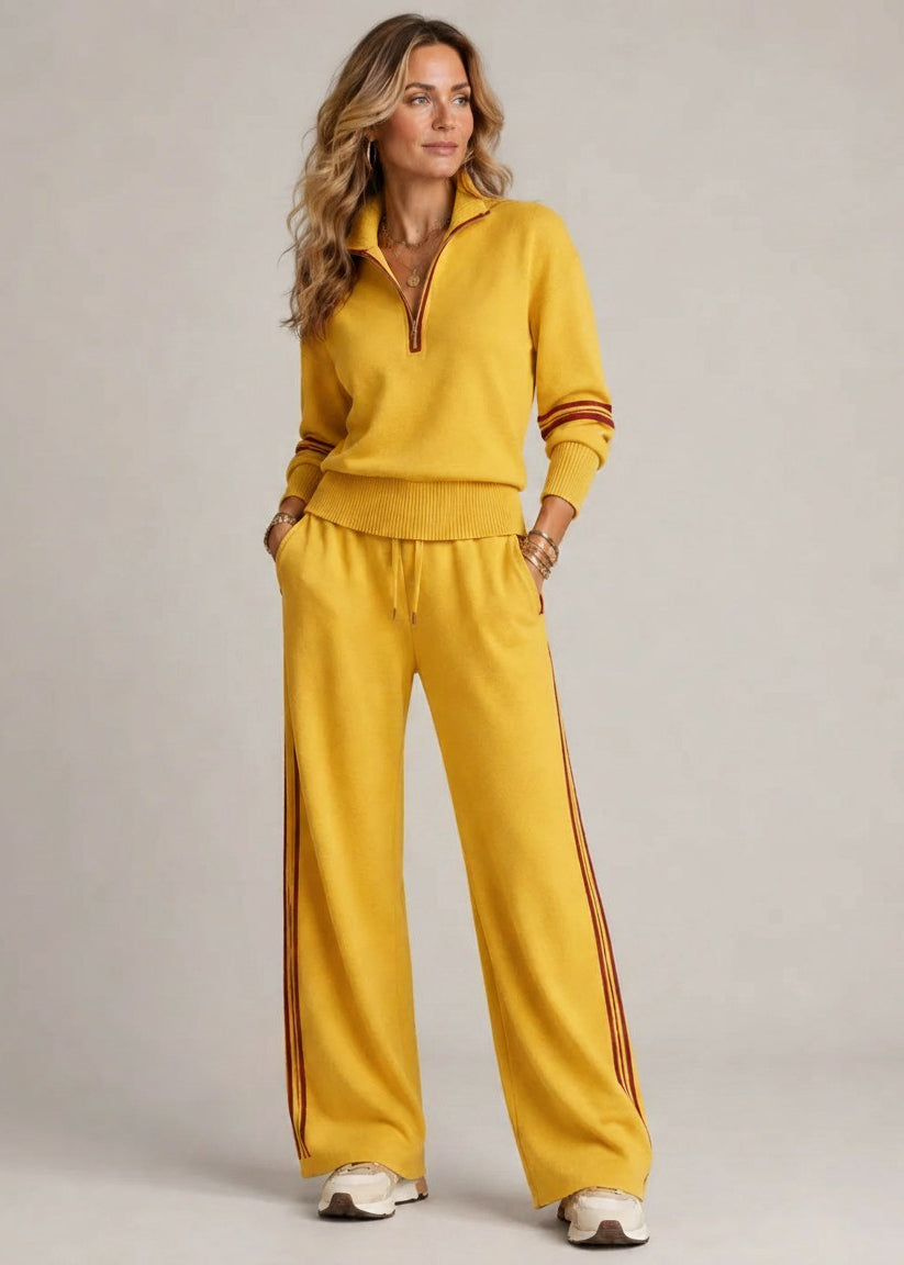 Kate™ | Half-Zip Jumper & Wide-Leg Trouser Set