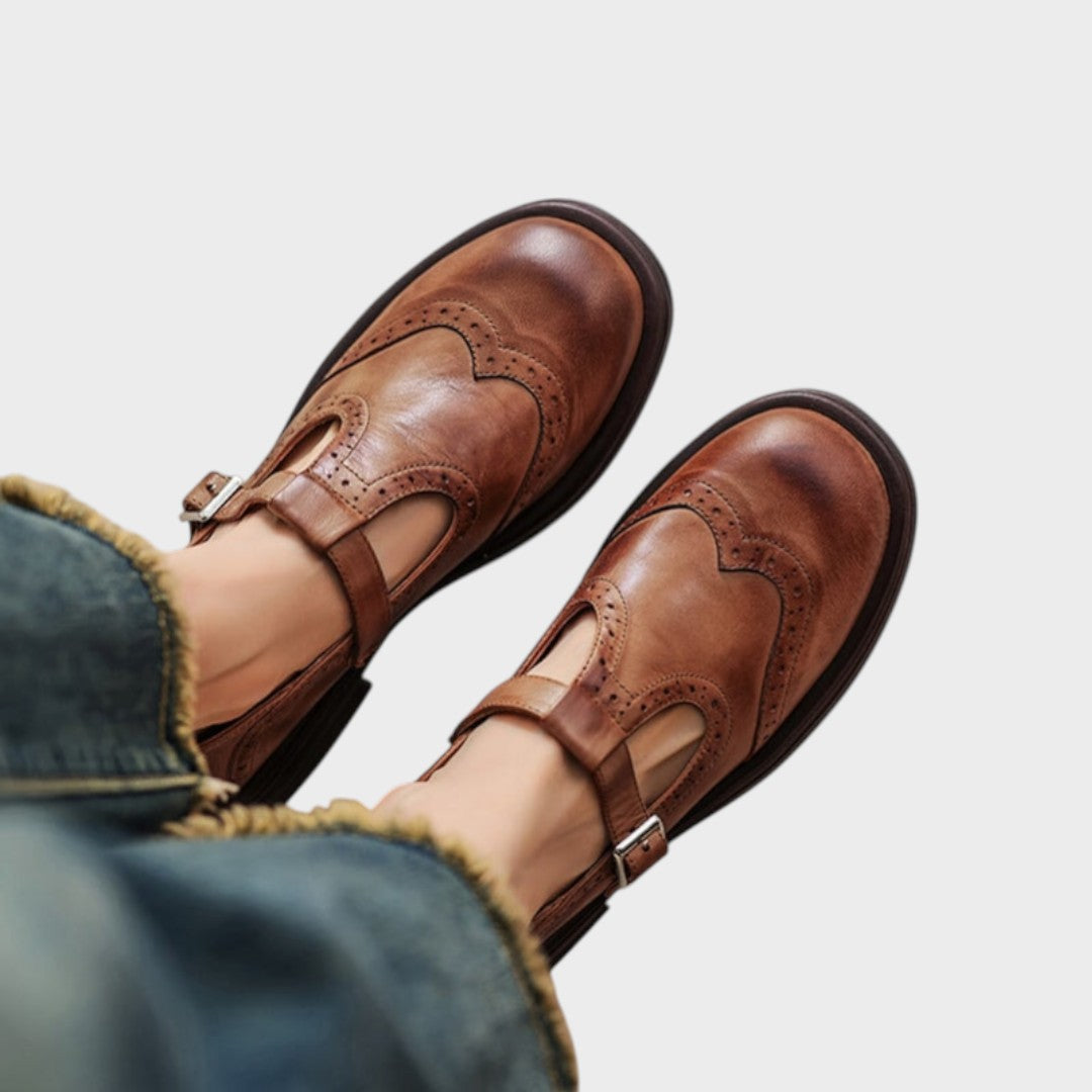 Alexandra | Elegant Leather Mary Jane Shoes