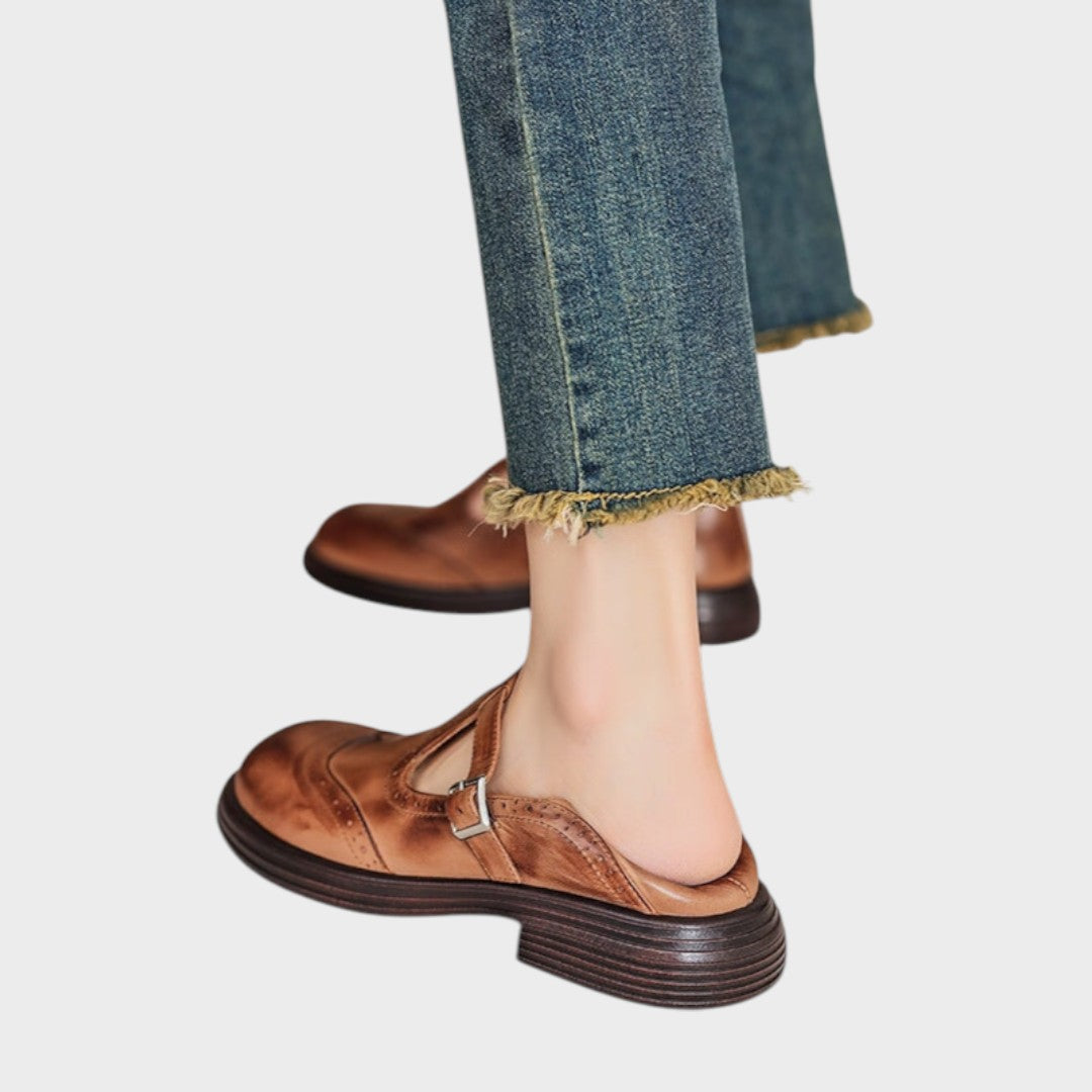 Alexandra | Elegant Leather Mary Jane Shoes