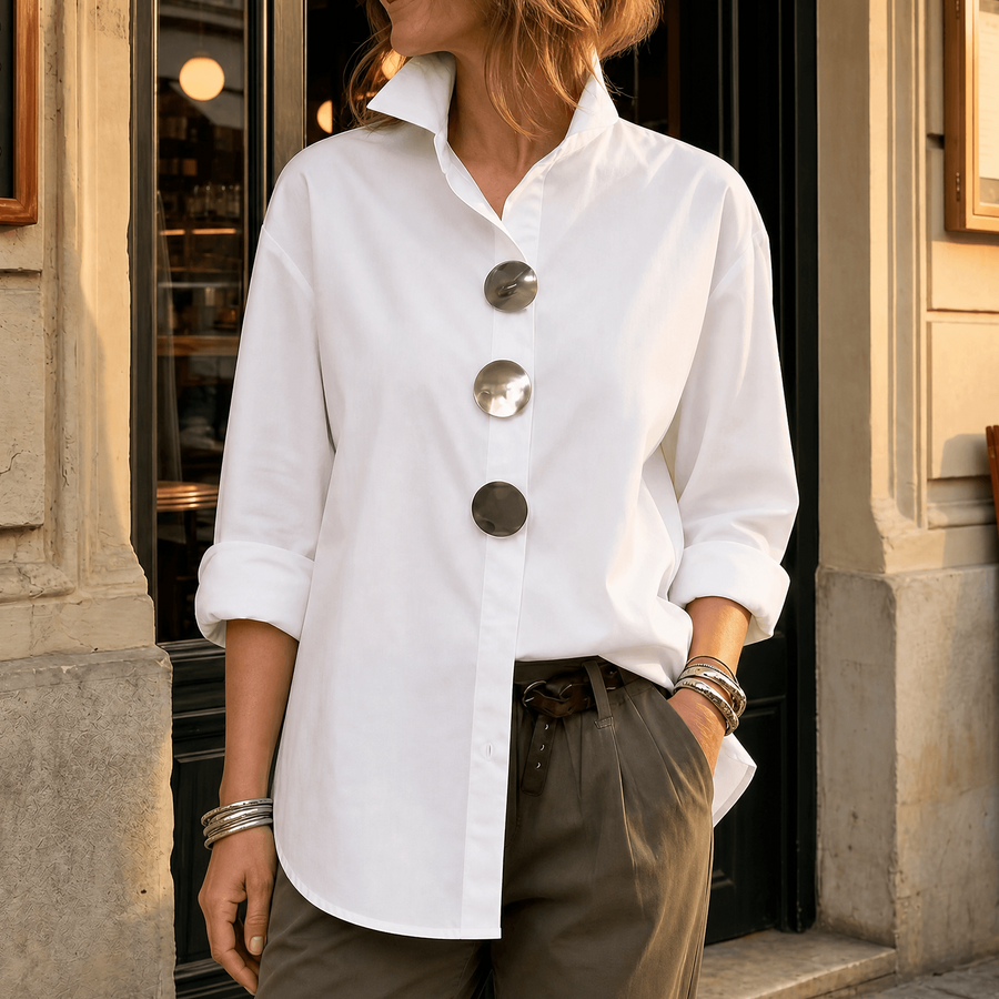 Marjorie | Statement Button Blouse