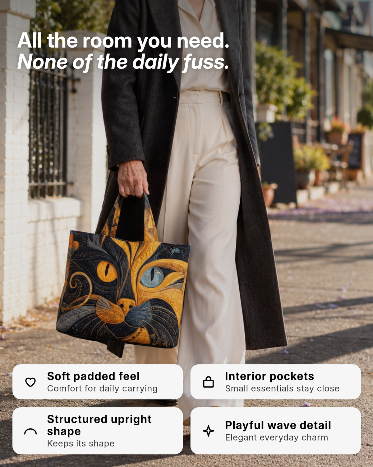Rhea | Padded Interior-Pocket Tote