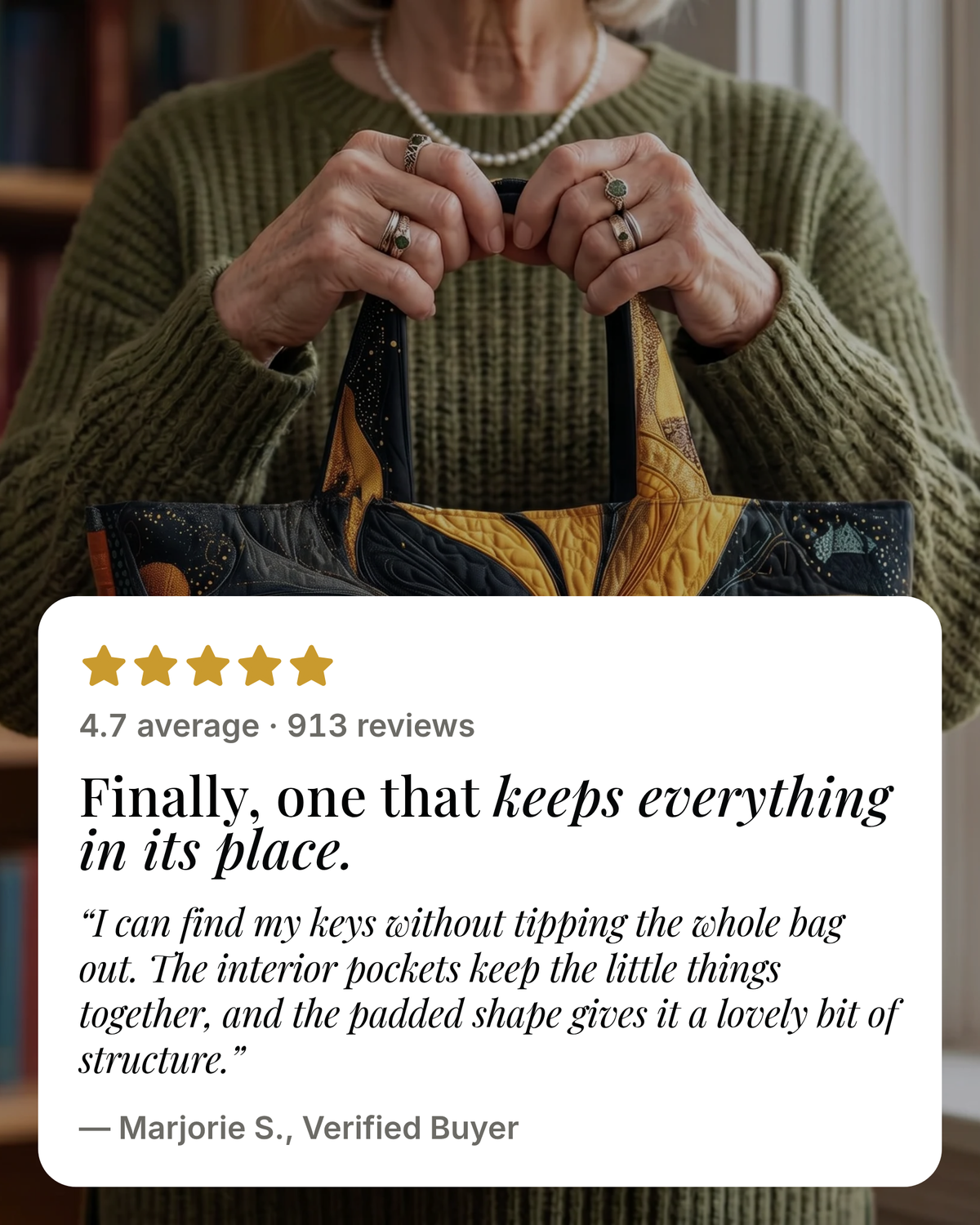 Rhea | Padded Interior-Pocket Tote