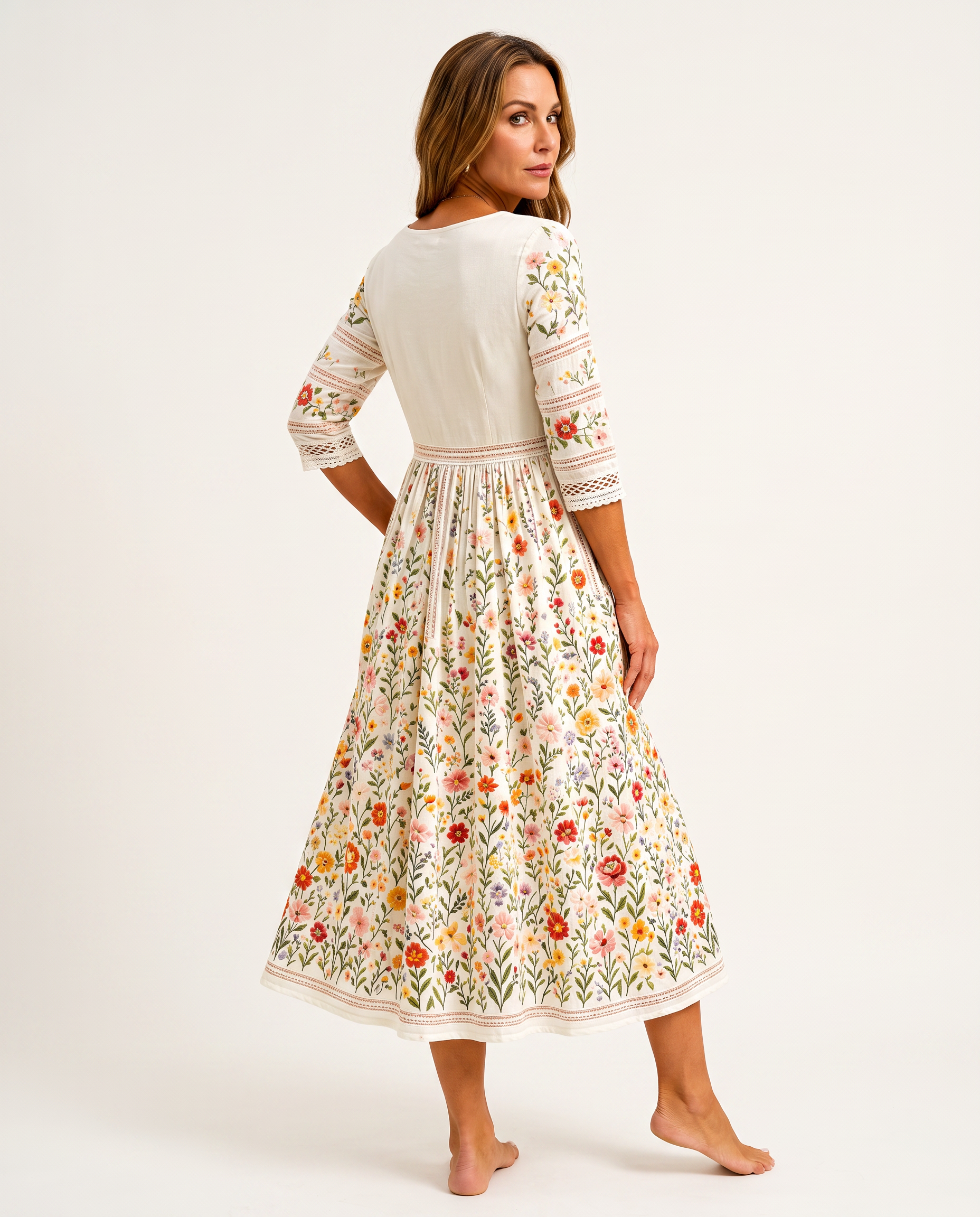 Susan - Wildflower Meadow Charm Midi Dress